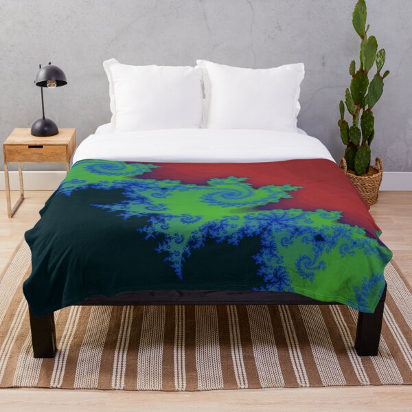 Fractal Art 18 designed and created by (c) Janet Watson Art Throw Blanket
