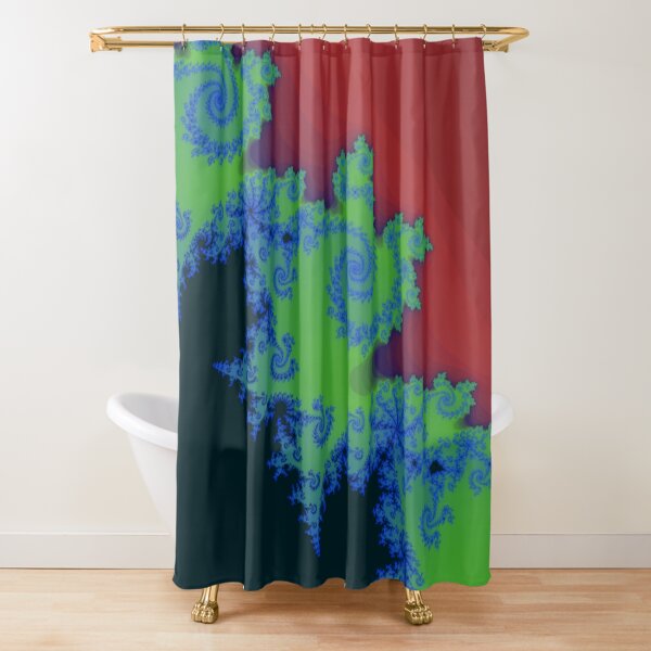 Fractal Art 18 designed and created by (c) Janet Watson Art Shower Curtain