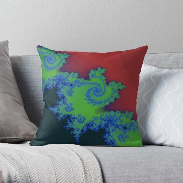 Fractal Art 18 designed and created by (c) Janet Watson Art Throw Pillow