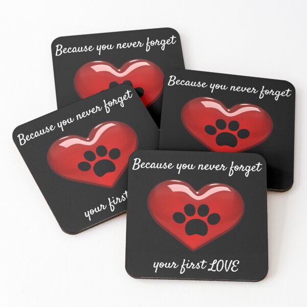 Because you never forget your first love Coasters (Set of 4)