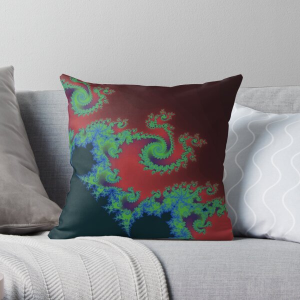 Fractal Art 17 designed and created by (c) Janet Watson Art Throw Pillow
