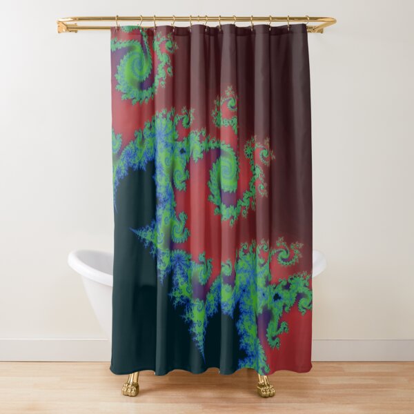 Fractal Art 17 designed and created by (c) Janet Watson Art Shower Curtain