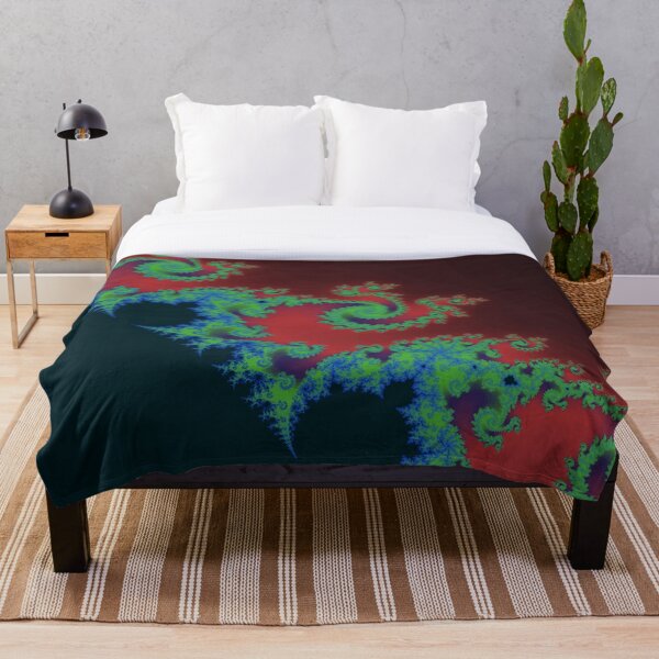 Fractal Art 17 designed and created by (c) Janet Watson Art Throw Blanket