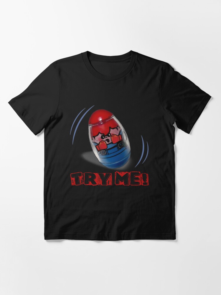 Essential T-Shirt, Weeble Wobble - Try Me! designed and sold by v-nerd