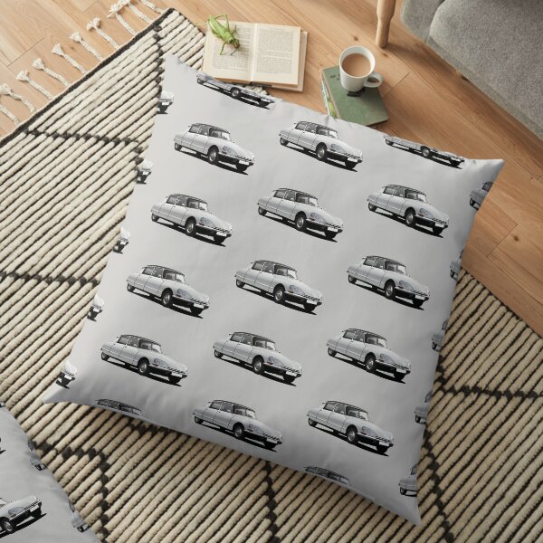 Illustration Citroen DS, blanche Coussin de sol