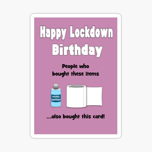 Item preview, Lockdown birthday card inspired by search engines designed and sold by Happyoninside.
