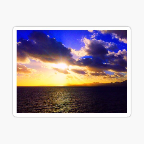 Sunset on the Canary Islands sea Sticker