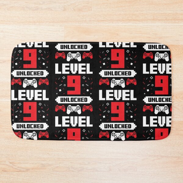 Item preview, Video Gaming Gamer 9th Birthday Present Gift Level Nine, 9, Unlocked designed and sold by EstelleStar.