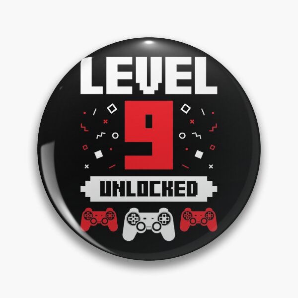 Item preview, Video Gaming Gamer 9th Birthday Present Gift Level Nine, 9, Unlocked designed and sold by EstelleStar.