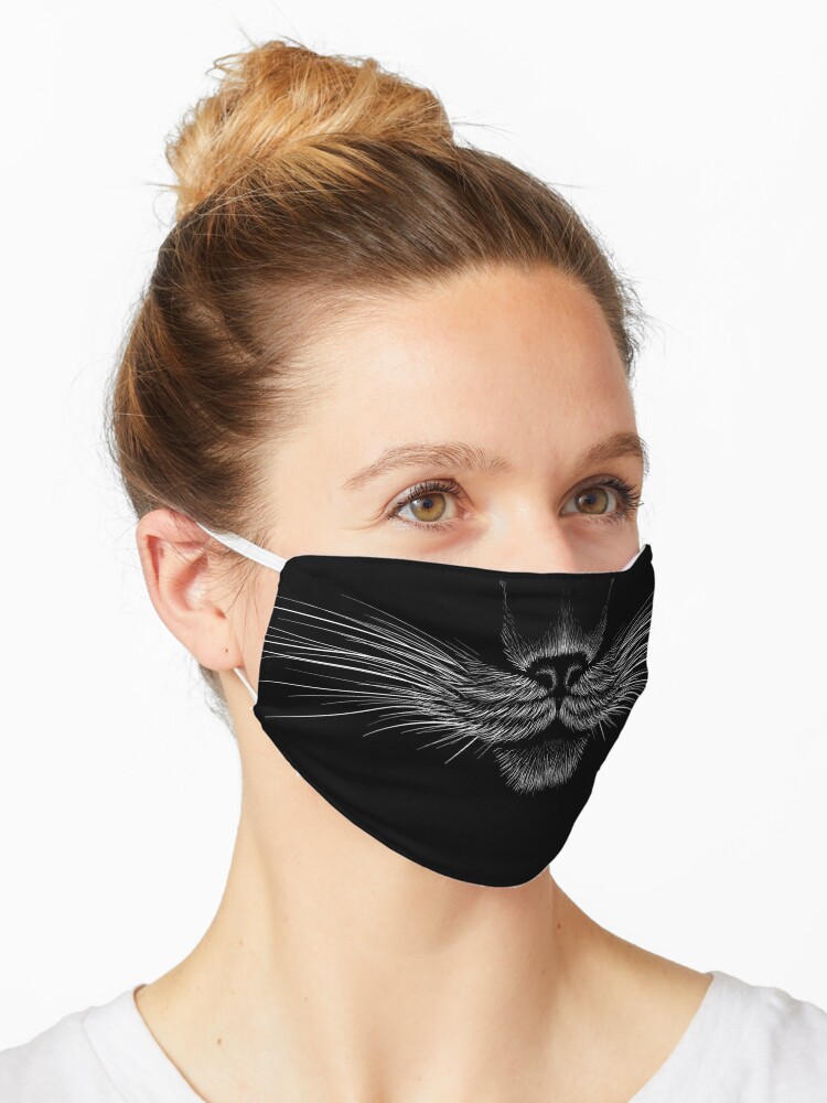 Masque Masque Chat Noir Panthere Tissu Masque Animal Enfants Enfant Par Pandapope Redbubble