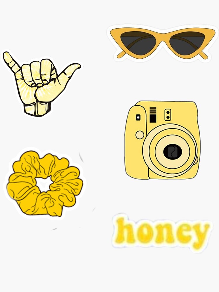 "yellow VSCO sticker pack" Sticker by juleenvdp Redbubble