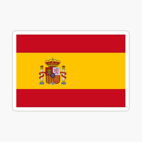 Pegatina for Sale con la obra «Bandera española, Bandera de españa, Bandera  española» de youokpun