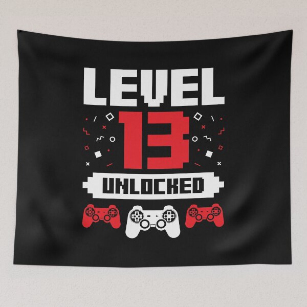 Item preview, Level 13 Unlocked - Video Gaming Gamer Thirteenth Birthday Gift  designed and sold by EstelleStar.