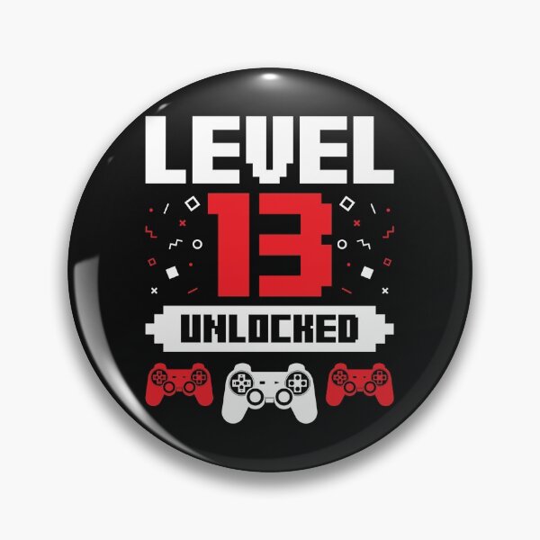 Item preview, Level 13 Unlocked - Video Gaming Gamer Thirteenth Birthday Gift  designed and sold by EstelleStar.