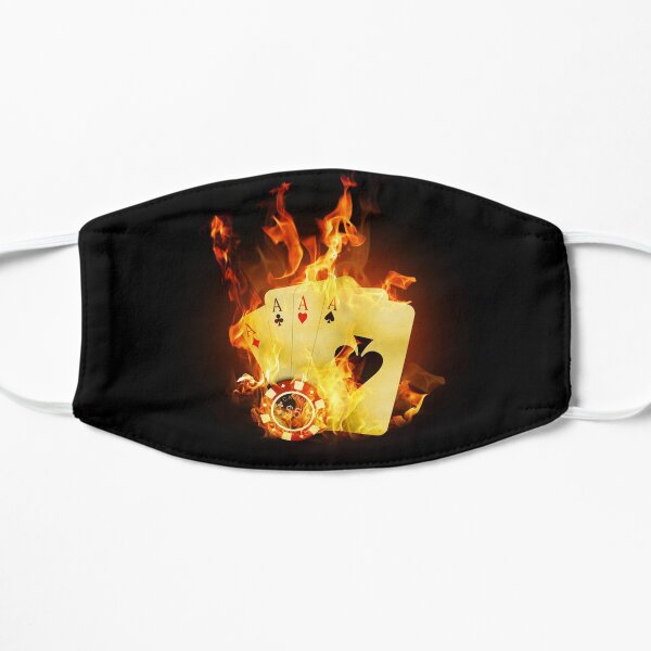 Burning Poker Cards Flat Mask