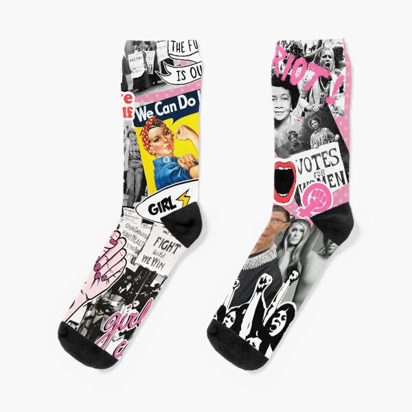 ALEX TURNER Socks Arctic Monkeys Inspired Collage Design White Socks -   Denmark