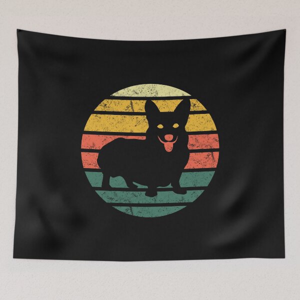 Item preview, Retro Vintage Corgi Silhouette designed and sold by EstelleStar.