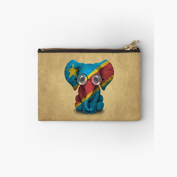 Item preview, Baby Elephant with Glasses and Congo Flag designed and sold by JeffBartels.