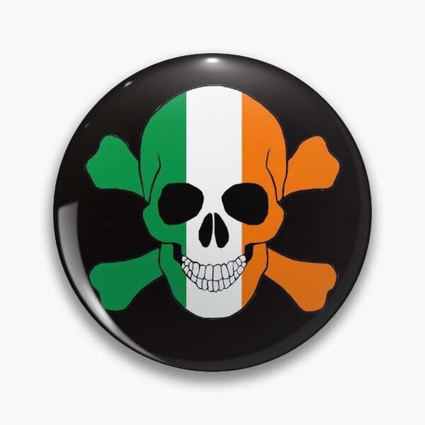 Item preview, Ireland Flag Skull And Crossbones designed and sold by Atteestude.
