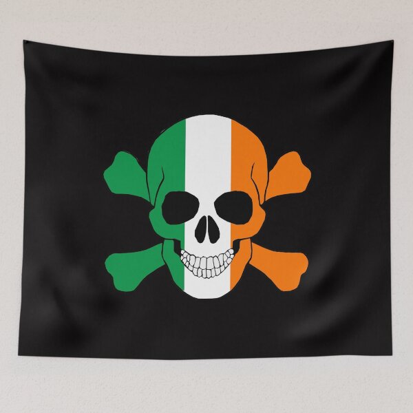 Item preview, Ireland Flag Skull And Crossbones designed and sold by Atteestude.