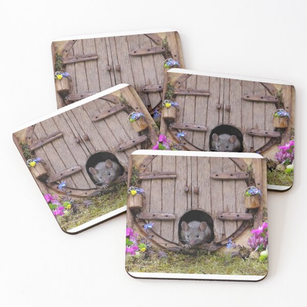 Item preview, George the mouse in a log pile House spring  designed and sold by Simon-dell.