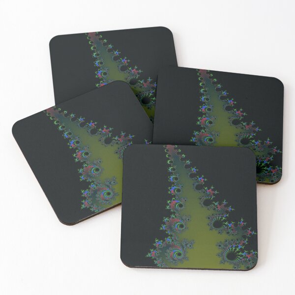 Fractal Art 7 designed and created by (c) Janet Watson Art Coasters (Set of 4)