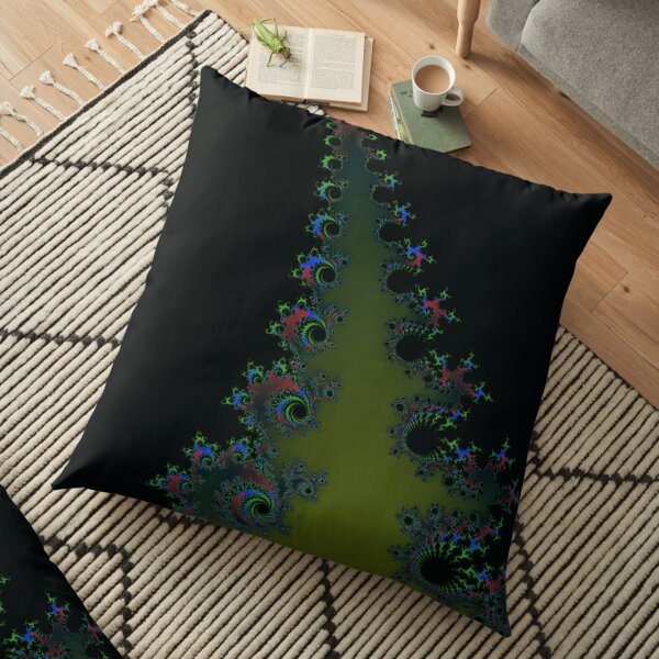 Fractal Art 7 designed and created by (c) Janet Watson Art Floor Pillow