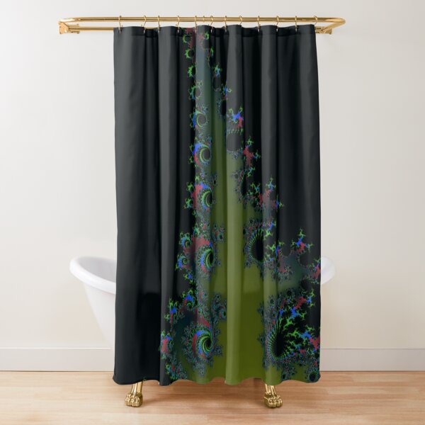 Fractal Art 7 designed and created by (c) Janet Watson Art Shower Curtain