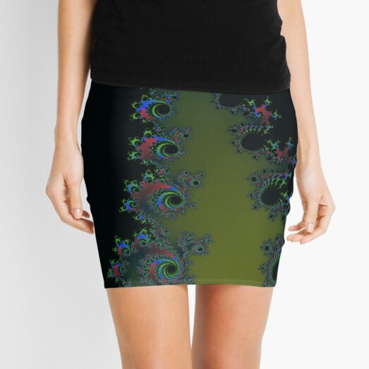 Fractal Art 7 designed and created by (c) Janet Watson Art Mini Skirt
