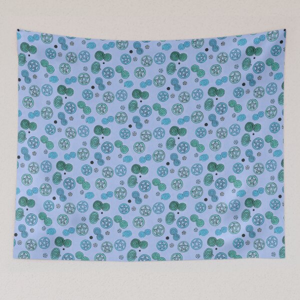 Item preview, pentagram pattern - blue designed and sold by KarolinaSt.
