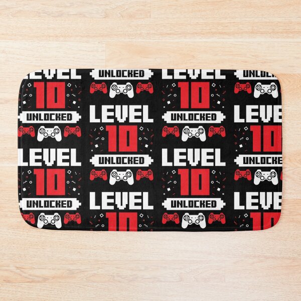 Item preview, Video Gaming Gamer 10th Birthday Present Gift Level Ten, 10, Unlocked designed and sold by EstelleStar.