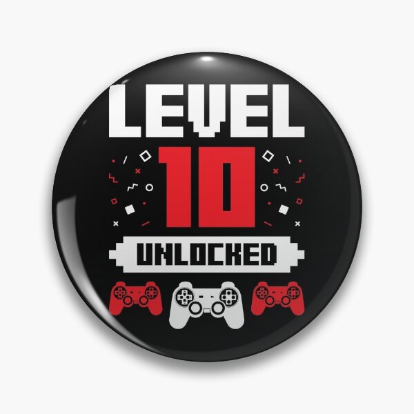 Item preview, Video Gaming Gamer 10th Birthday Present Gift Level Ten, 10, Unlocked designed and sold by EstelleStar.