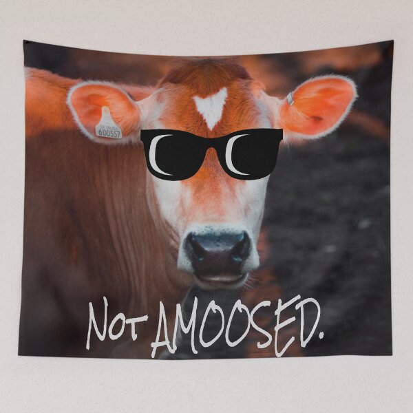 Item preview, Cow in Sunglasses Not aMOOsed Cute Funny designed and sold by mwagie.