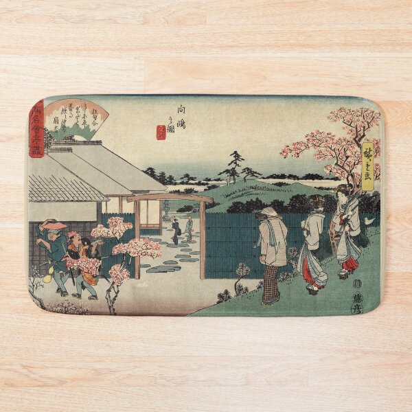 Item preview, The tea house Hiraiwa at Mukojima - Hiroshige Ando - 1835 designed and sold by CrankyOldDude.