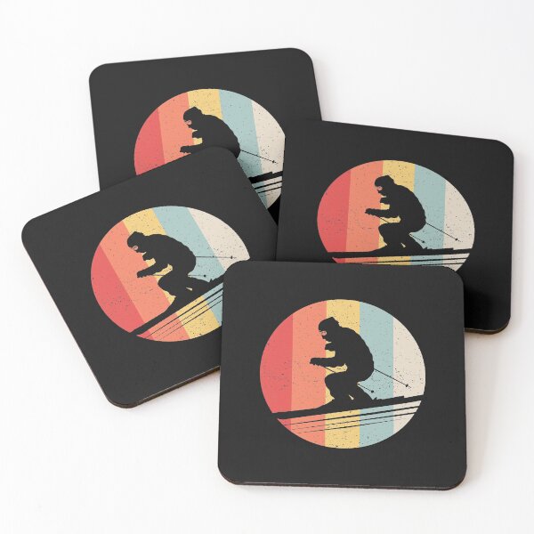 Item preview, Distressed Retro Sunset Skiing designed and sold by EstelleStar.