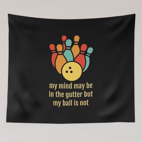 Item preview, retro bowling my mind in gutter designed and sold by EstelleStar.