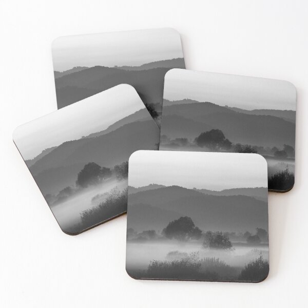 Item preview, Fog rolling through valley in black and white designed and sold by Patrik Lovrin.