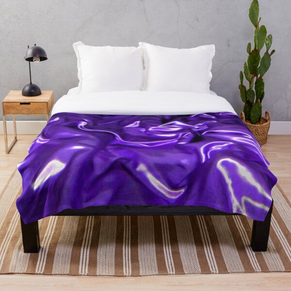 Ultra Violet Satin Material Throw Blanket