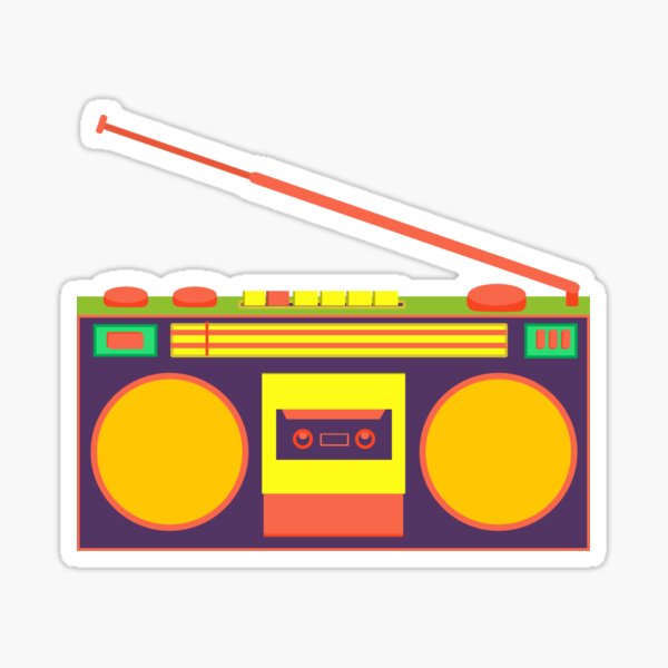 boombox - old cassette - Devices Sticker