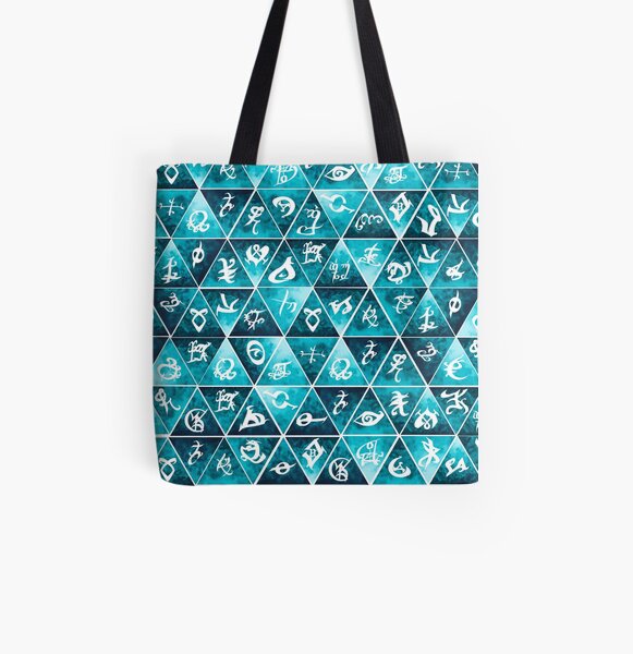 Shadowhunters Runes Mosaic All Over Print Tote Bag
