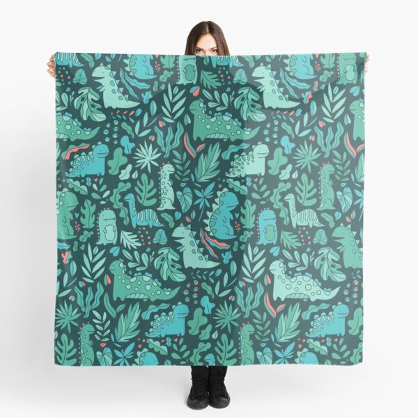 Item preview, Cute dinosaurs and tropical leaves designed and sold by kostolom3000.