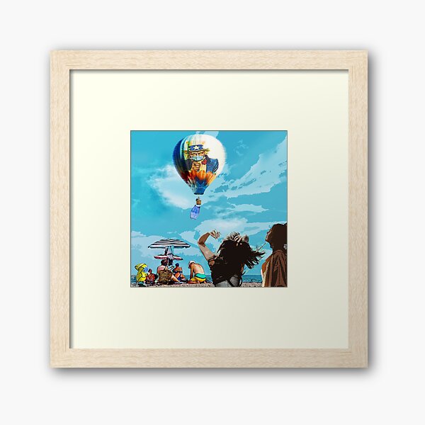 BEACH NEEDS MASK Framed Art Print