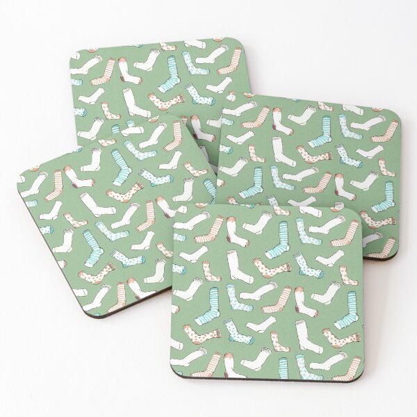 Item preview, socks pattern - green designed and sold by KarolinaSt.