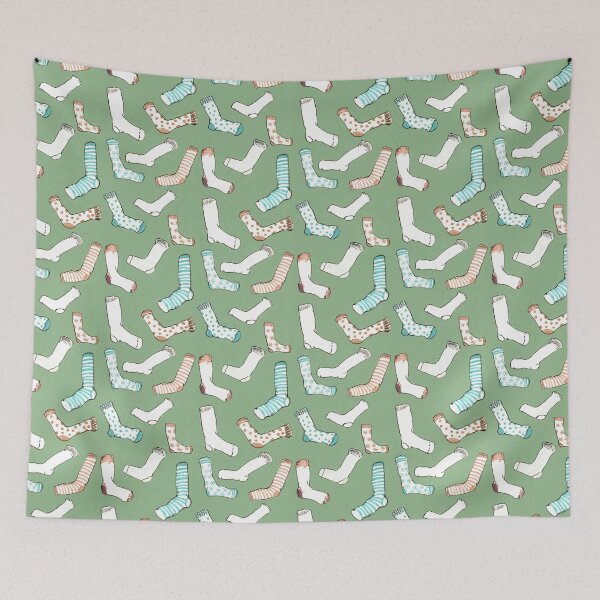Aperçu de l'œuvre motif chaussettes - vert créée et vendue par KarolinaSt.