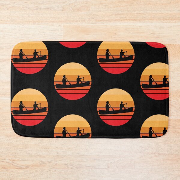 Item preview, Retro Orange Sunset Canoe Canoeing designed and sold by EstelleStar.