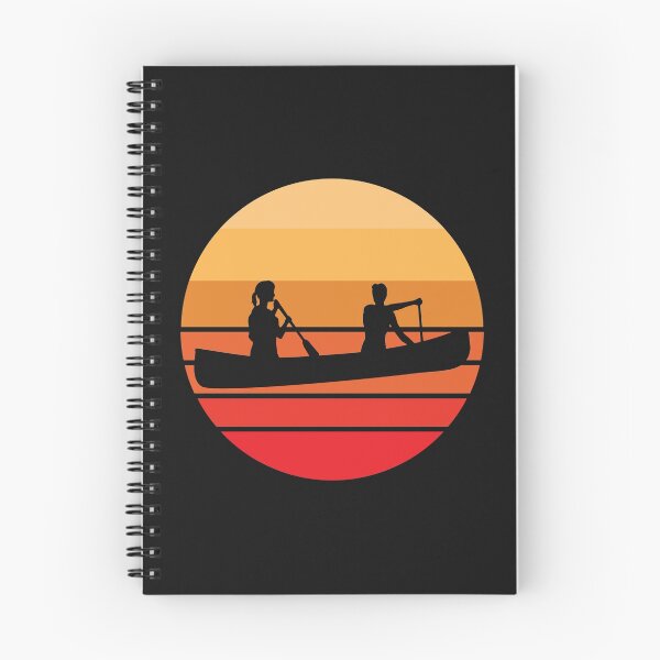 Item preview, Retro Orange Sunset Canoe Canoeing designed and sold by EstelleStar.