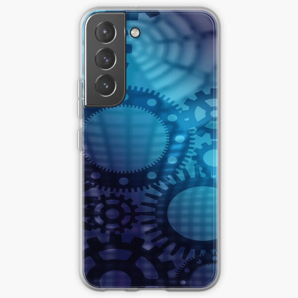 Blue Gears Design Samsung Galaxy Soft Case