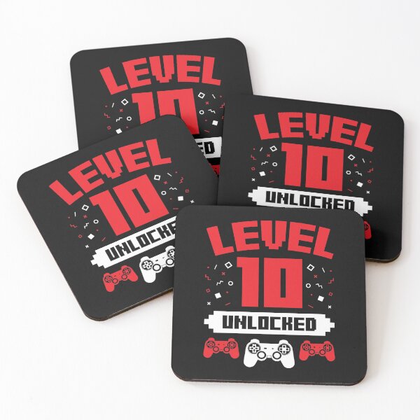Item preview, Video Gaming Gamer 10th Birthday Present Gift Level Nine, 10, Unlocked designed and sold by EstelleStar.