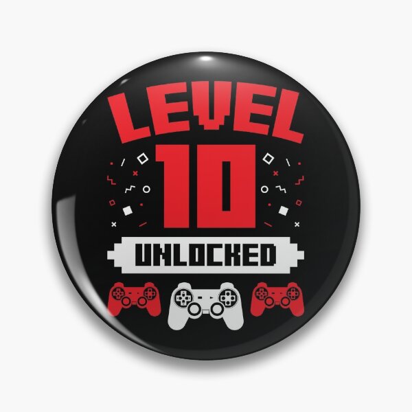 Item preview, Video Gaming Gamer 10th Birthday Present Gift Level Nine, 10, Unlocked designed and sold by EstelleStar.