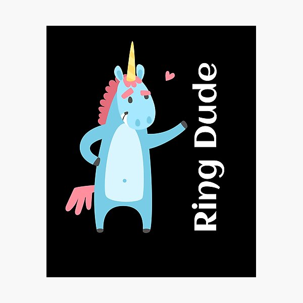 Item preview, Cute Ring Dude Unicorn Outfit Wedding Party Ring Bearer Gift designed and sold by FunnySunny T-Shirts.